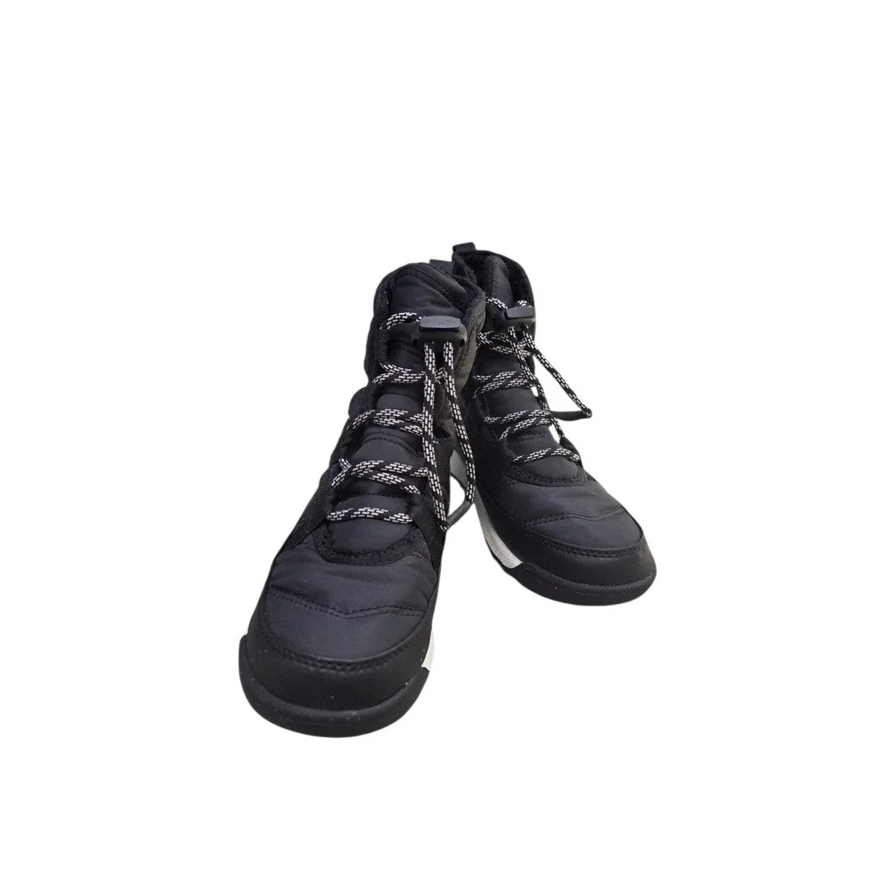 SOREL Whitney II Short Lace Waterproof Winter Boots Kids Size 1 Black Snow Warm